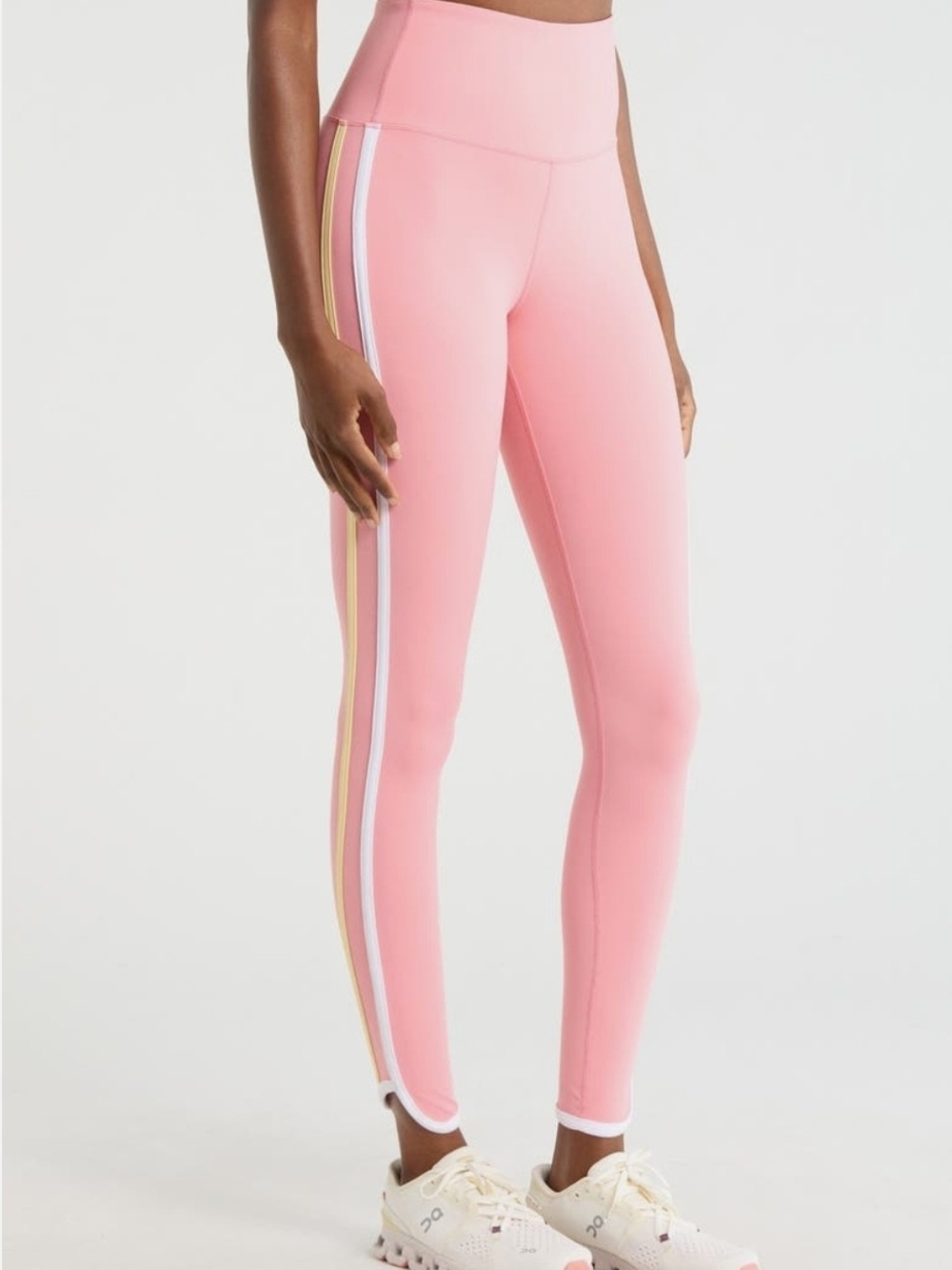Cloud Duo High-Rise Strawberry Ice Side-Stripe Active Leggings by MPG. Sz S